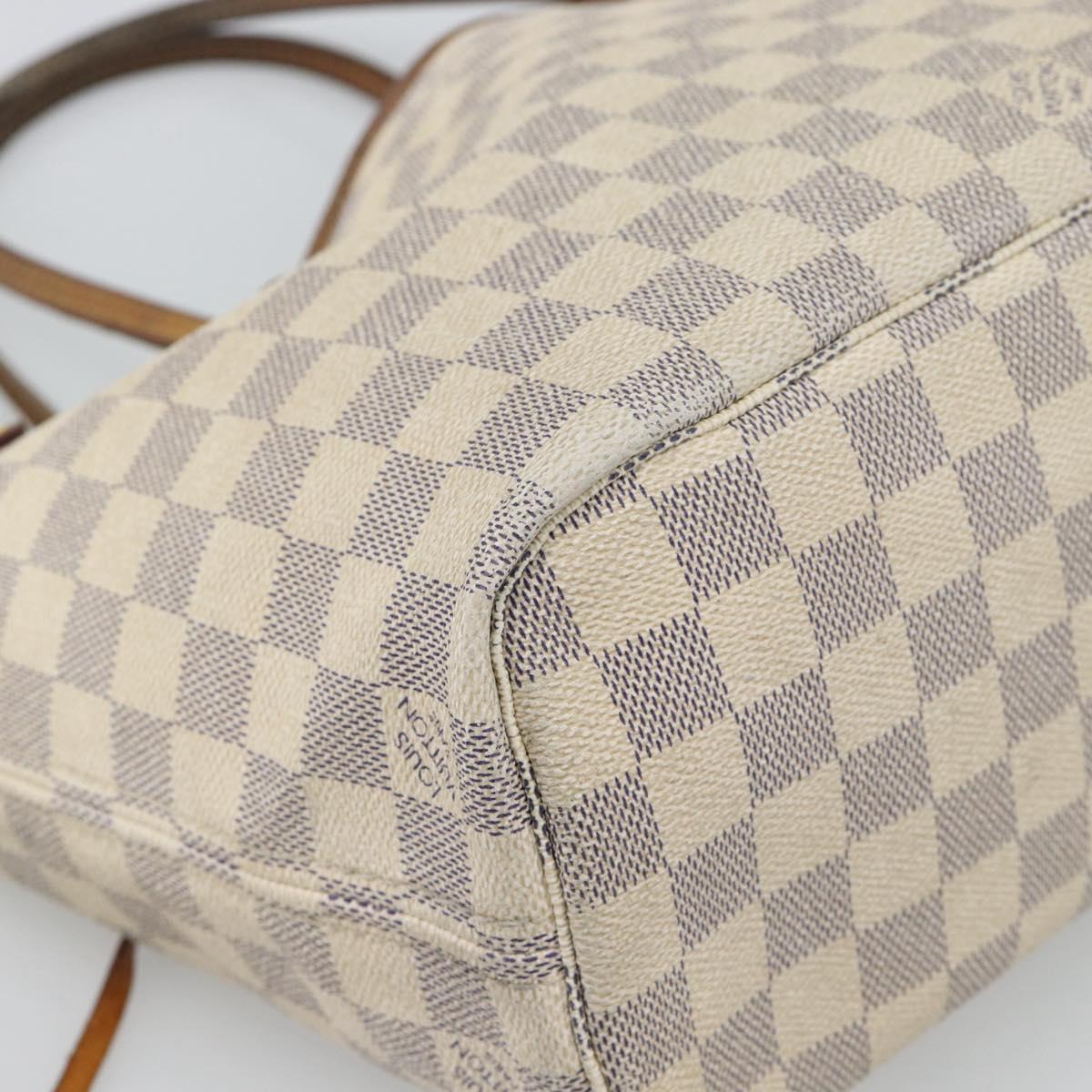 LOUIS VUITTON Damier Azur Neverfull PM Tote Bag N41362 LV Auth 194587