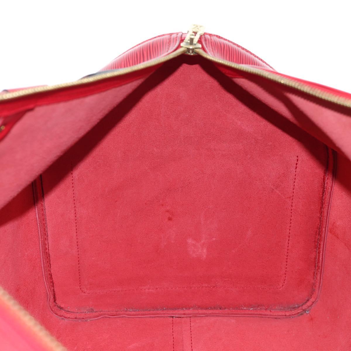 LOUIS VUITTON Epi Keepall 55 Boston Bag Red M42957 LV Auth 194589V