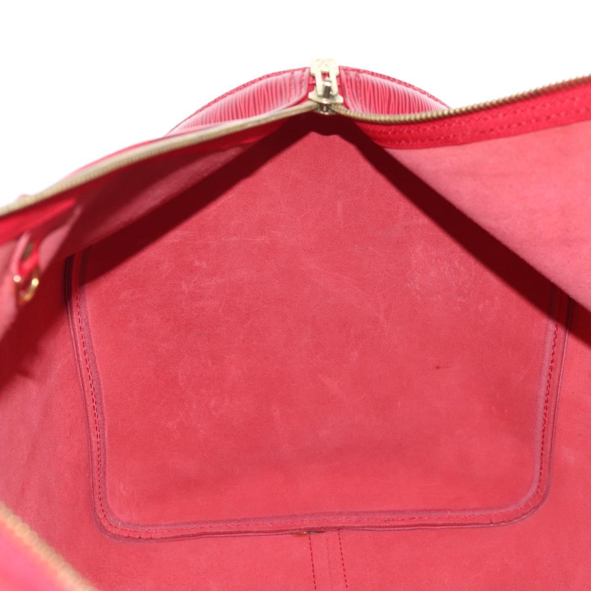 LOUIS VUITTON Epi Keepall 55 Boston Bag Red M42957 LV Auth 194589V