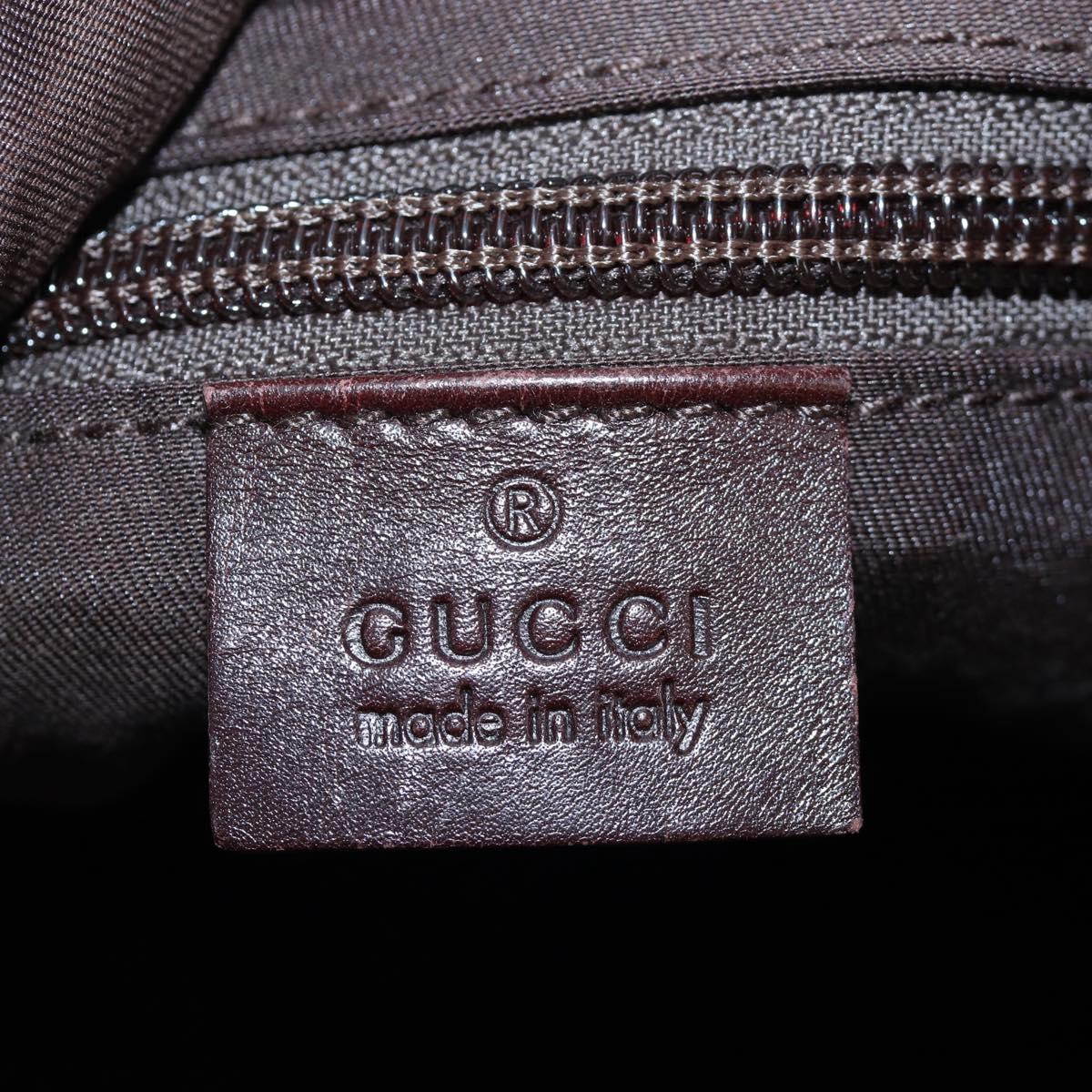 GUCCI Shoulder Bag Wool Brown Gold 148476 Auth 194590V