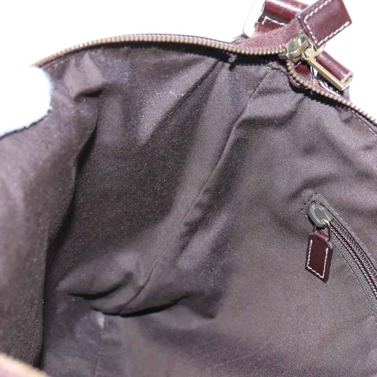 GUCCI Shoulder Bag Wool Brown Gold 148476 Auth 194590V