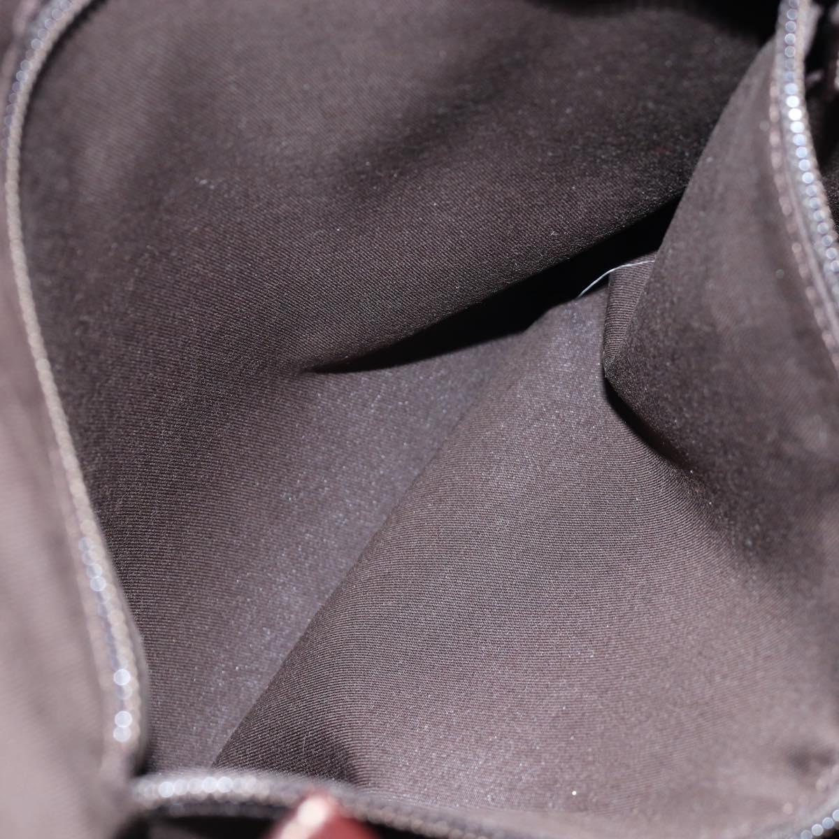 GUCCI Shoulder Bag Wool Brown Gold 148476 Auth 194590V