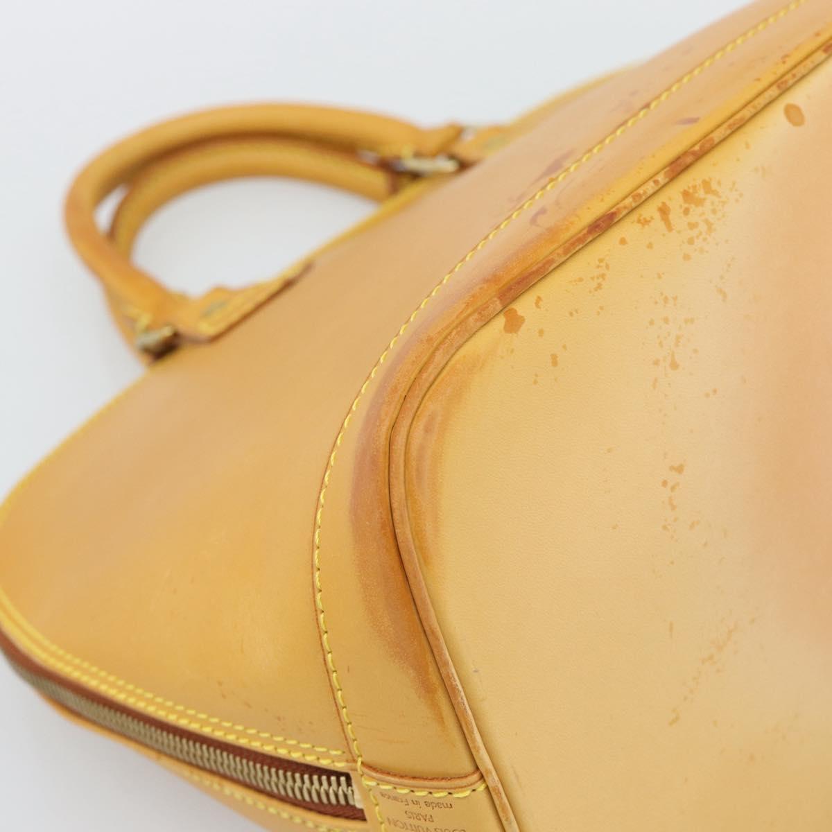 LOUIS VUITTON Nomad leather Alma Hand Bag Beige M85000 LV Auth 194592V