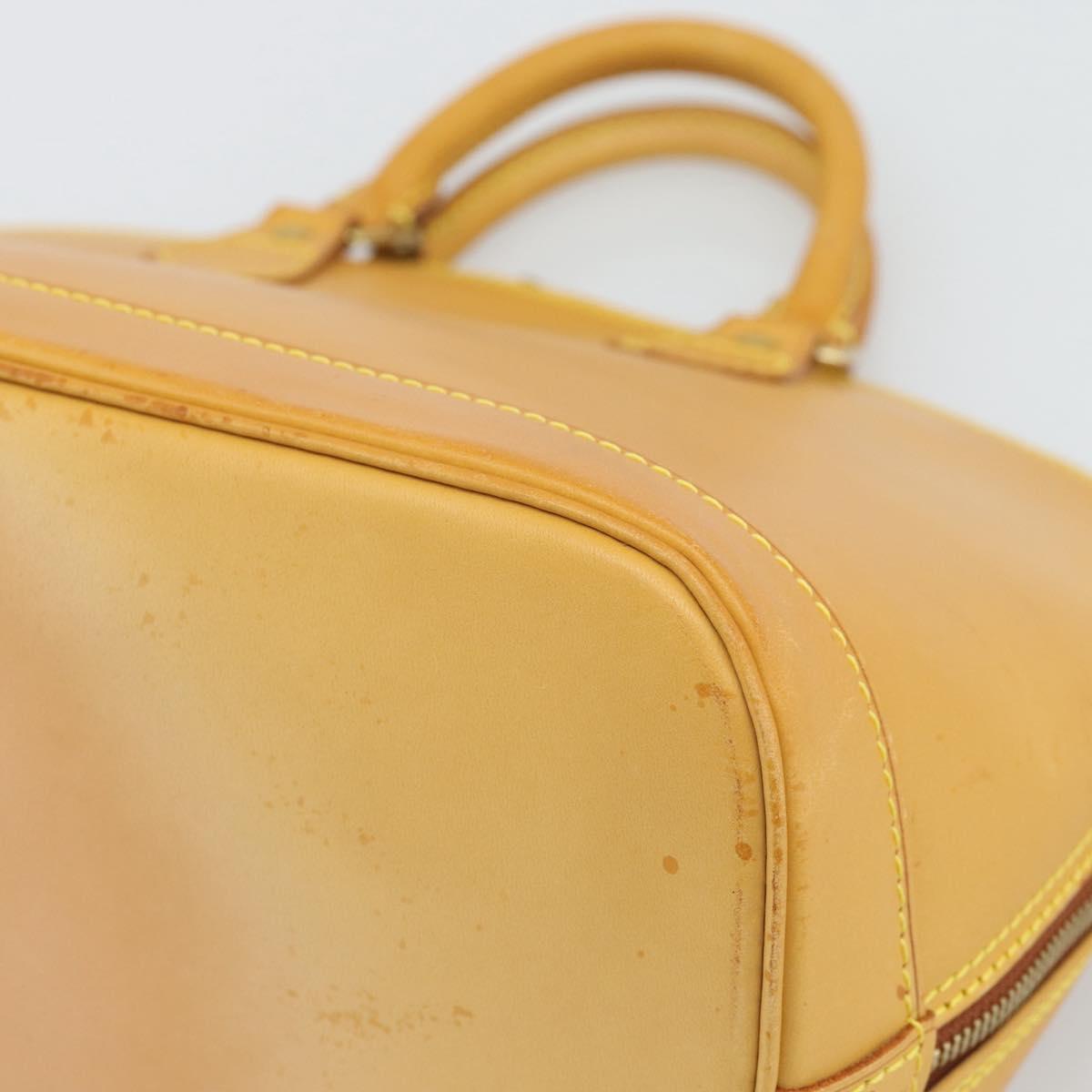 LOUIS VUITTON Nomad leather Alma Hand Bag Beige M85000 LV Auth 194592V