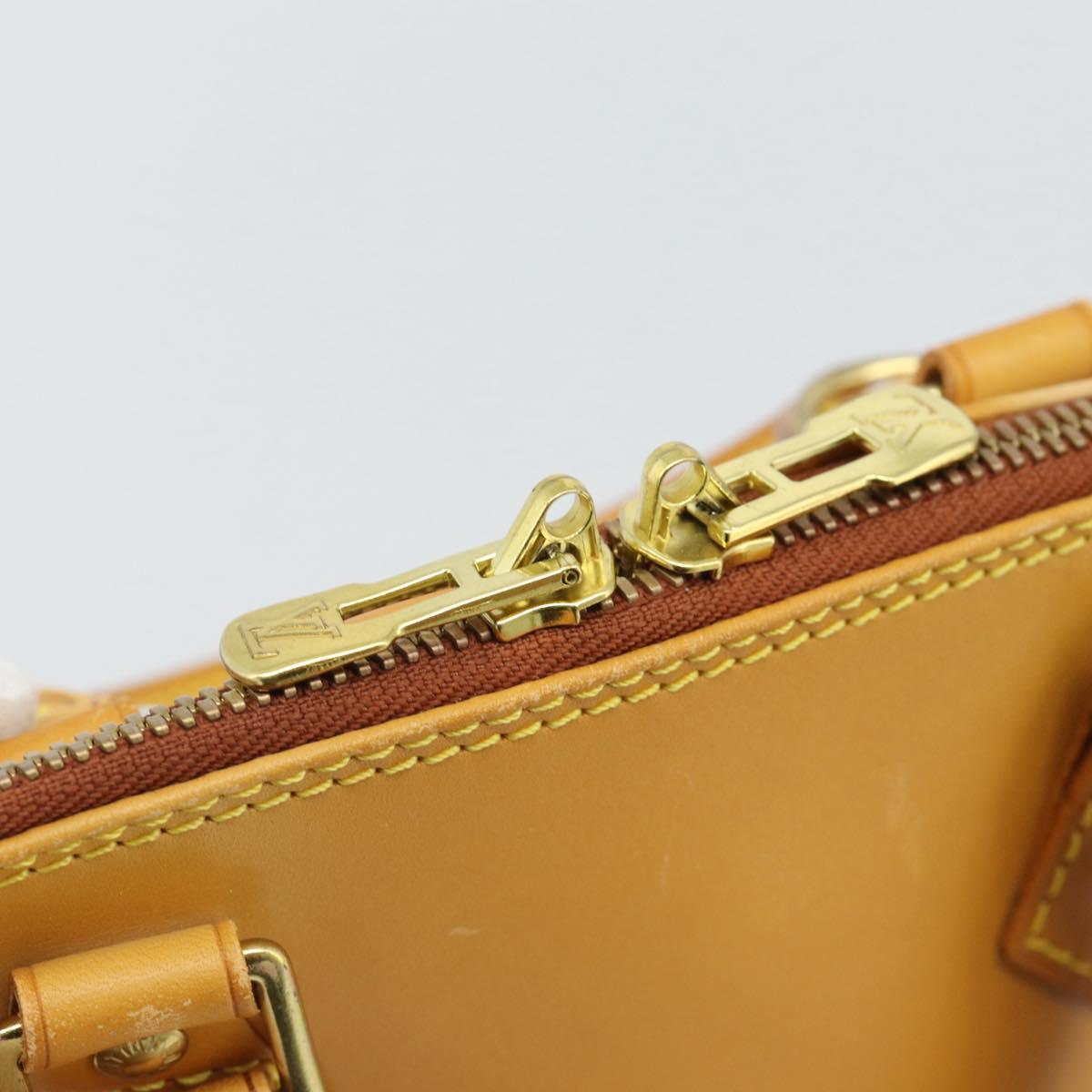 LOUIS VUITTON Nomad leather Alma Hand Bag Beige M85000 LV Auth 194592V