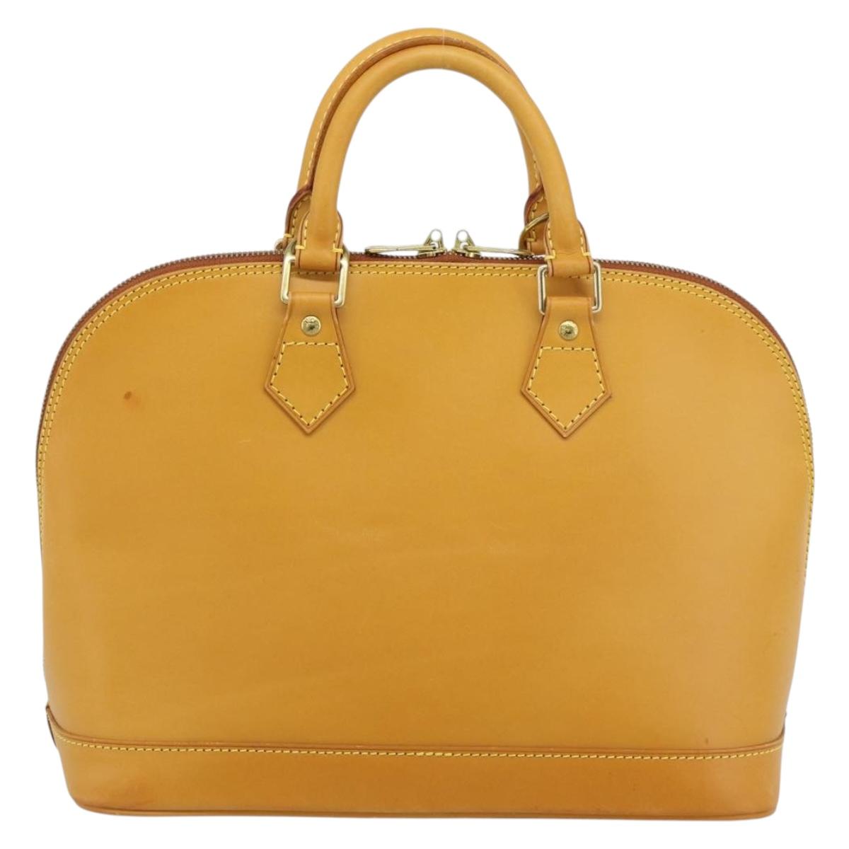 LOUIS VUITTON Nomad leather Alma Hand Bag Beige M85000 LV Auth 194592V