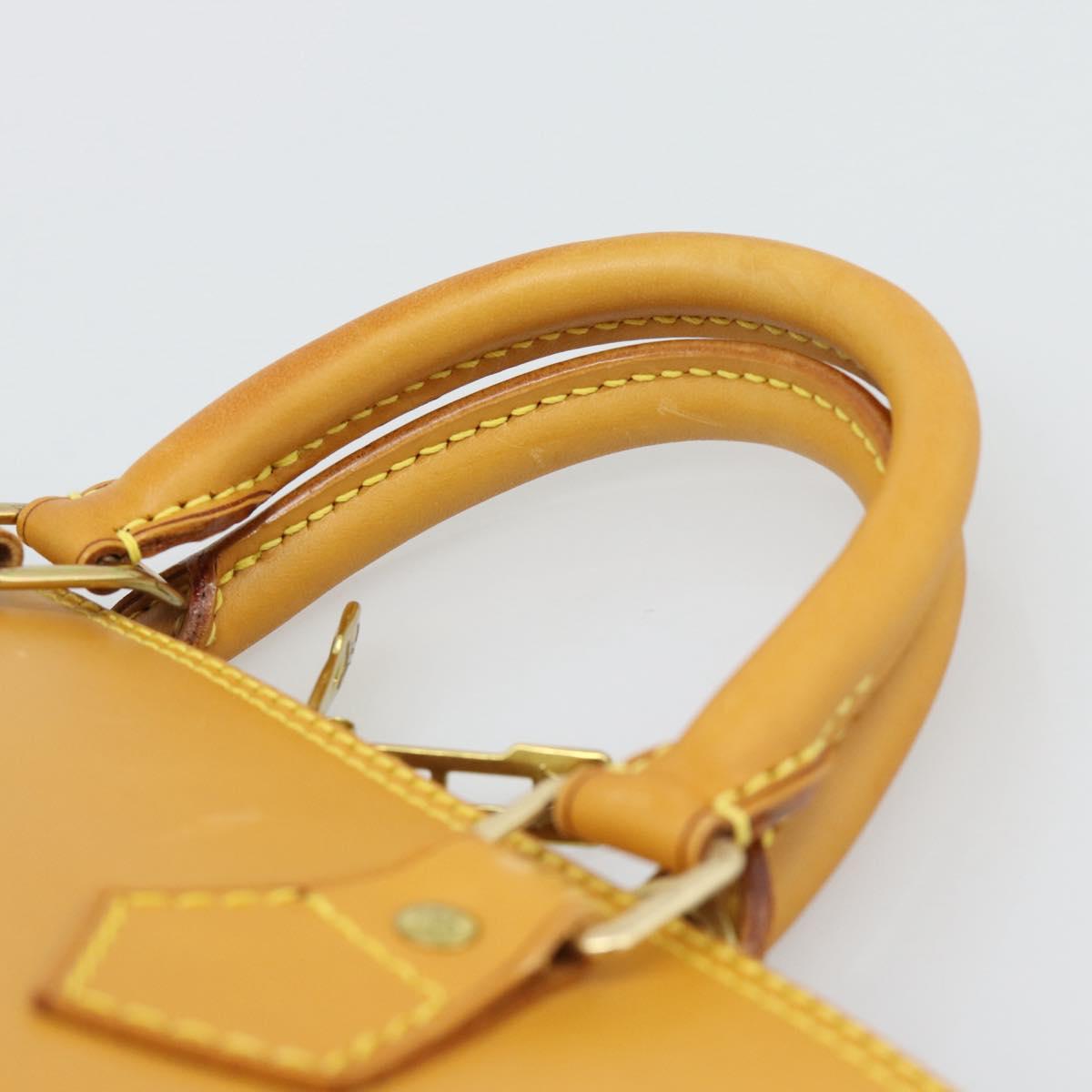 LOUIS VUITTON Nomad leather Alma Hand Bag Beige M85000 LV Auth 194592V