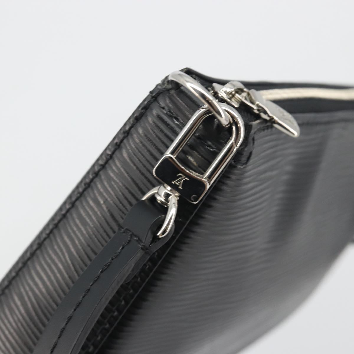 LOUIS VUITTON Epi Pochette Accessoires Pouch Black M52982 LV Auth 194599V