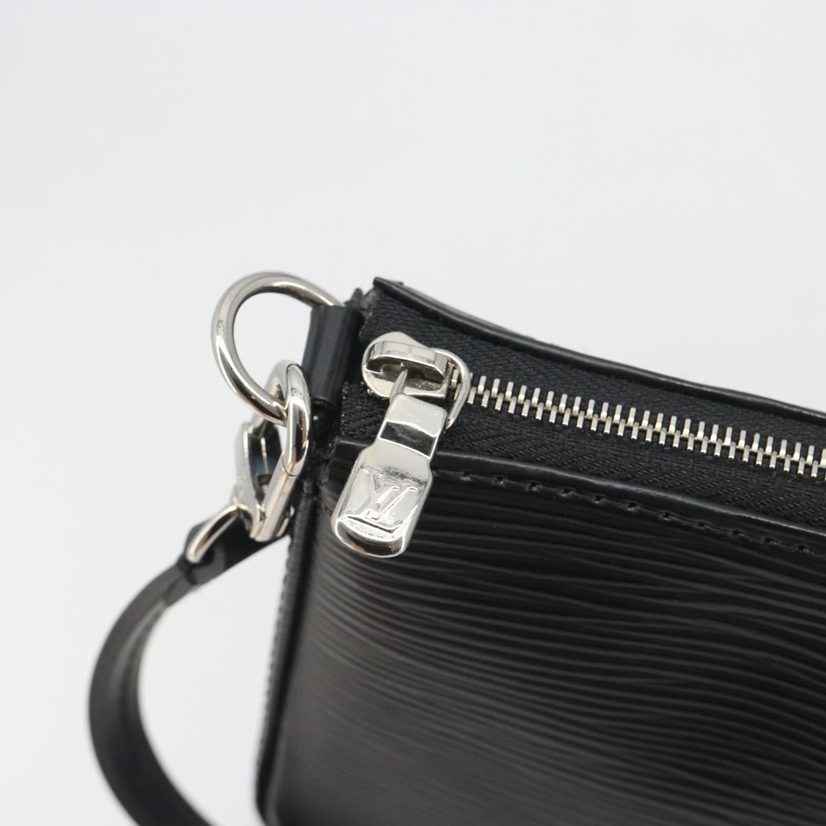LOUIS VUITTON Epi Pochette Accessoires Pouch Black M52982 LV Auth 194599V