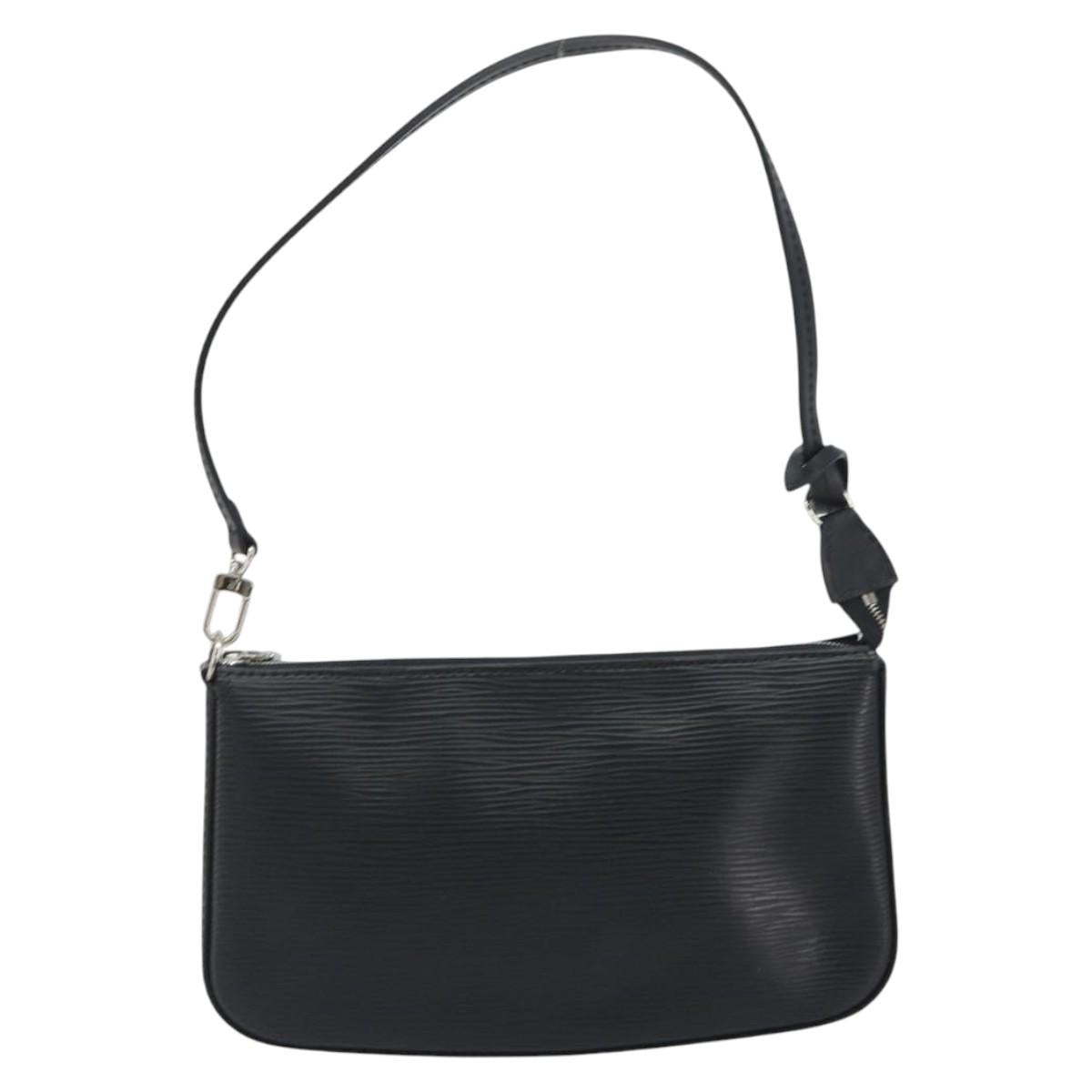 LOUIS VUITTON Epi Pochette Accessoires Pouch Black M52982 LV Auth 194599V