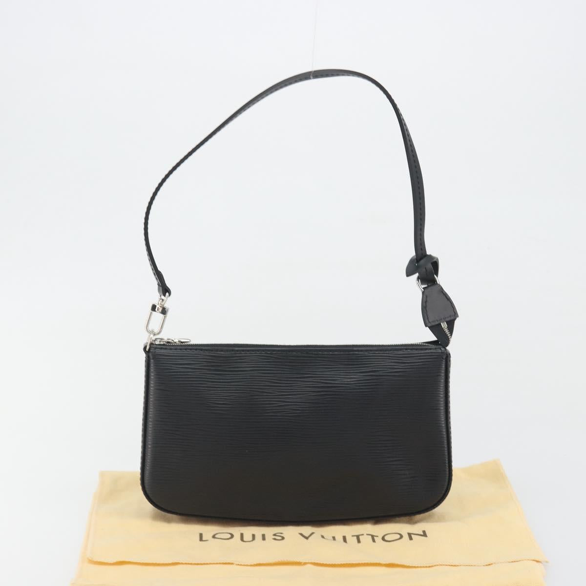 LOUIS VUITTON Epi Pochette Accessoires Pouch Black M52982 LV Auth 194599V