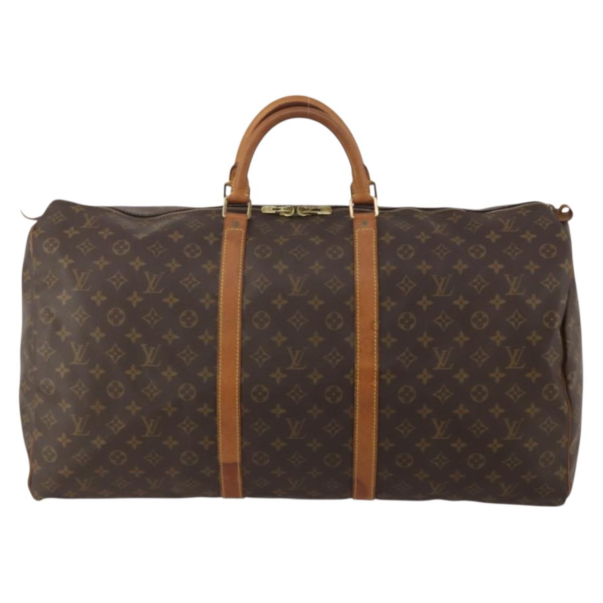 LOUIS VUITTON Monogram Keepall 60 Boston Bag M41422 LV Auth 194600