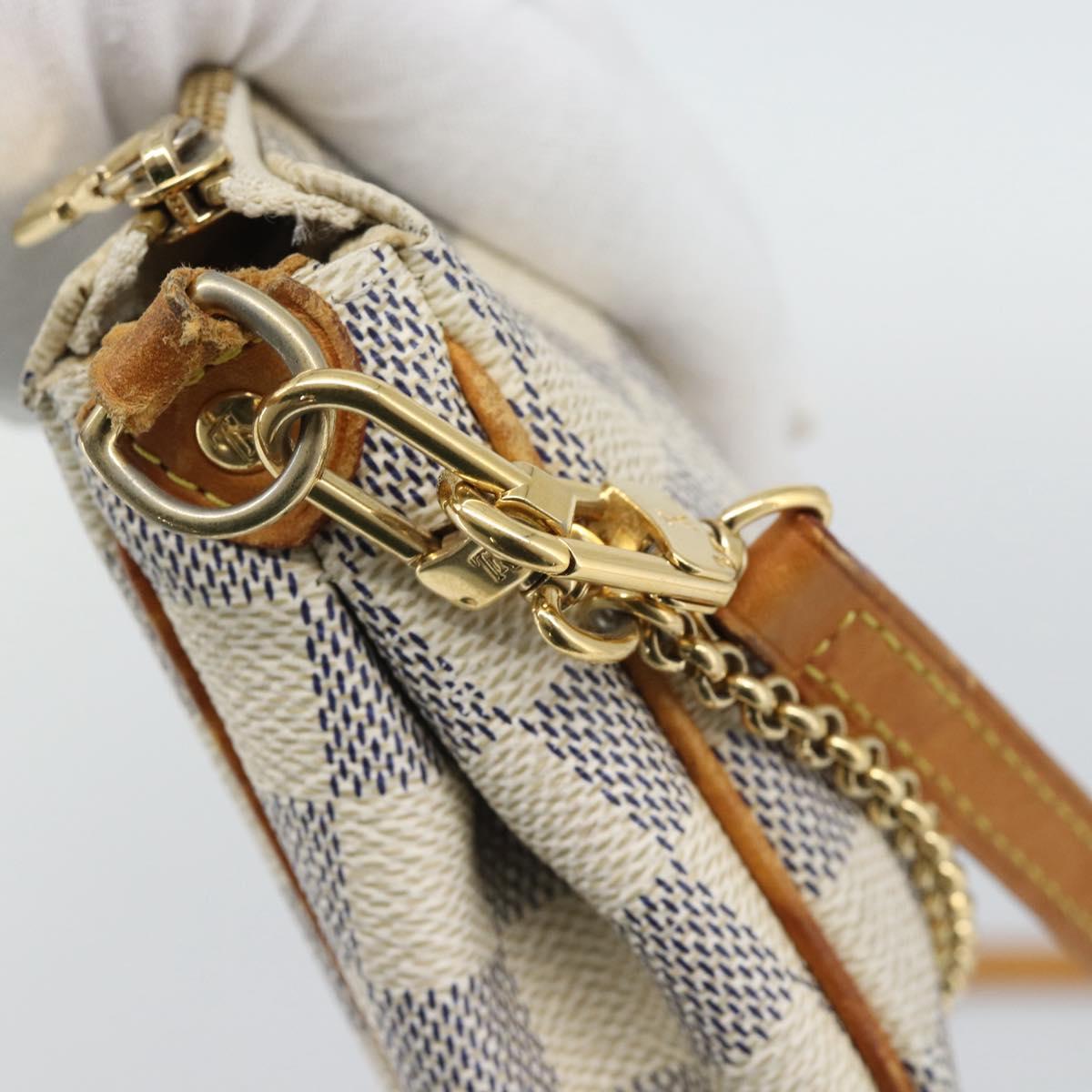 LOUIS VUITTON Damier Azur Eva Shoulder Bag 2way N55214 LV Auth 194601