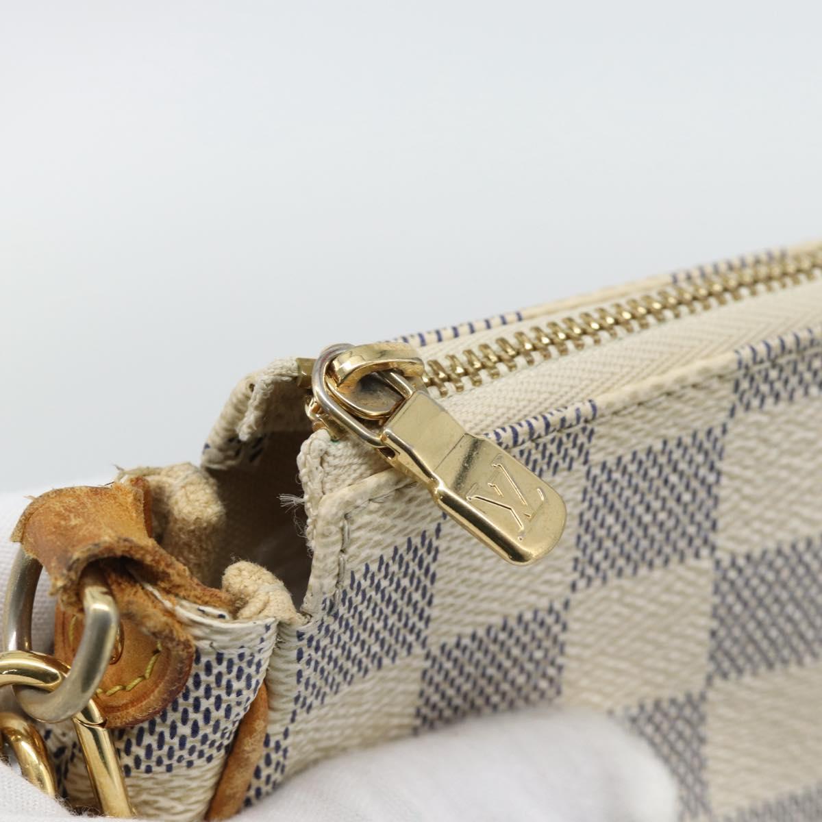 LOUIS VUITTON Damier Azur Eva Shoulder Bag 2way N55214 LV Auth 194601