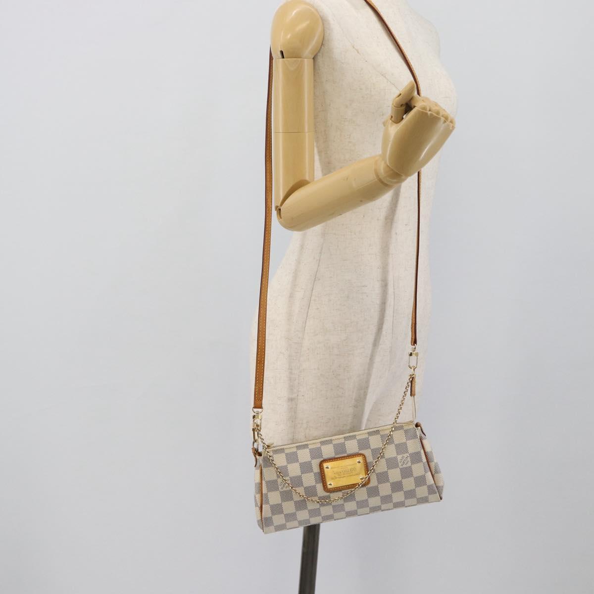 LOUIS VUITTON Damier Azur Eva Shoulder Bag 2way N55214 LV Auth 194601