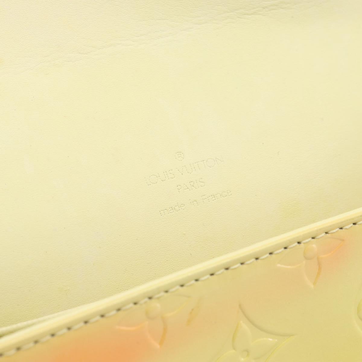 LOUIS VUITTON Monogram Vernis Thompson Street Bag Lime Yellow M91071 Auth 194603