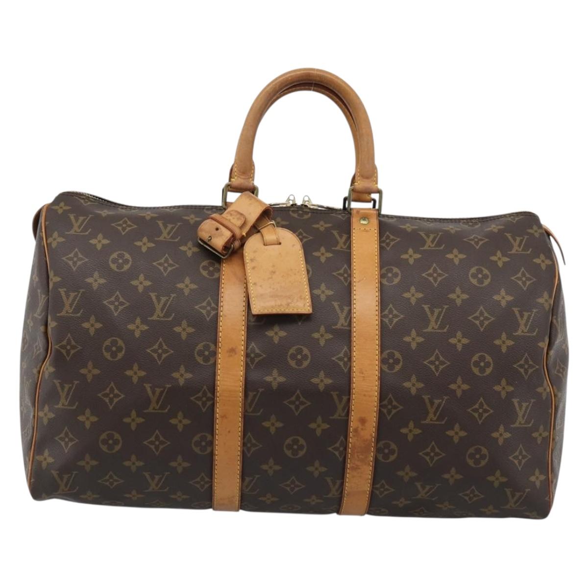 LOUIS VUITTON Monogram Keepall 45 Boston Bag M41428 LV Auth 194605
