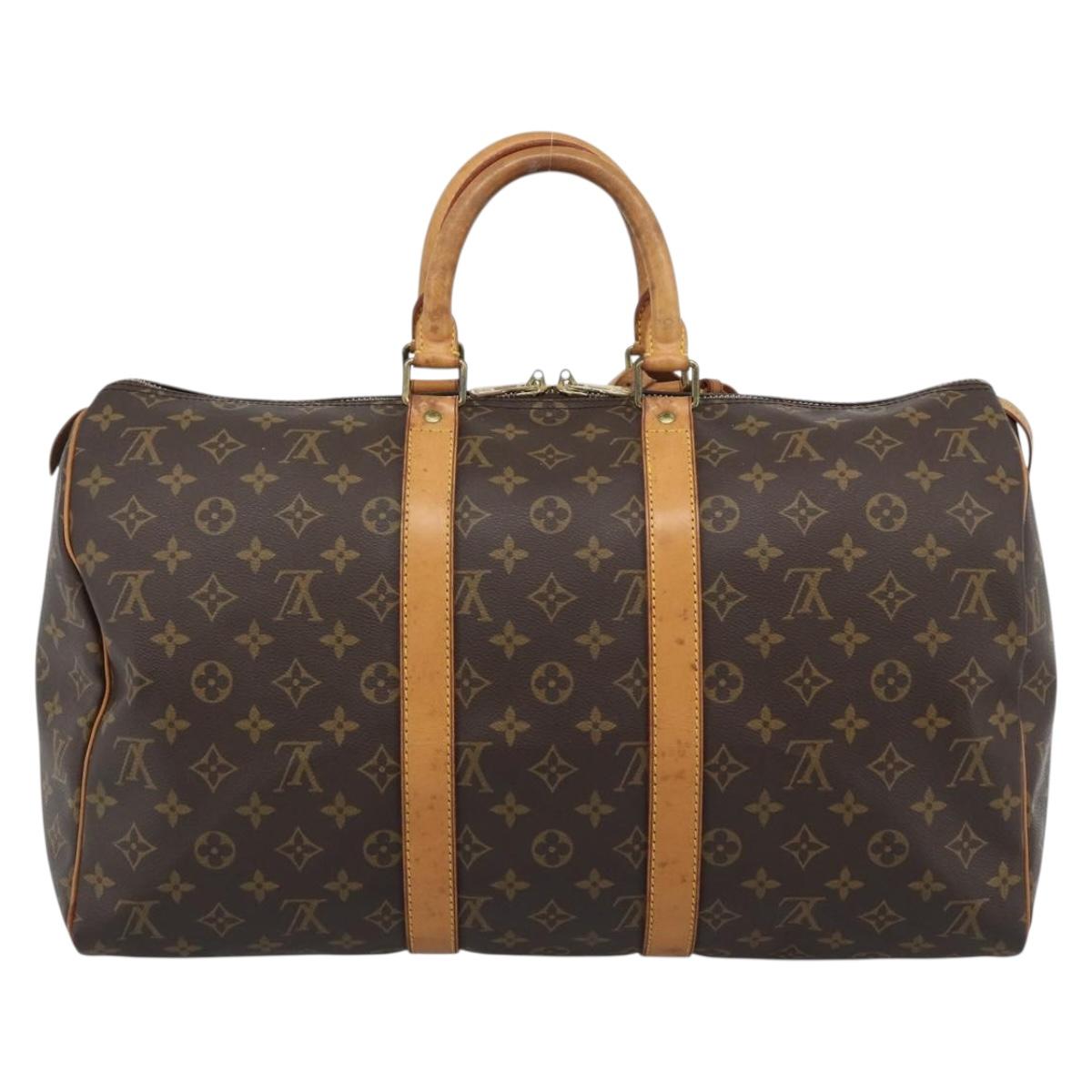 LOUIS VUITTON Monogram Keepall 45 Boston Bag M41428 LV Auth 194605