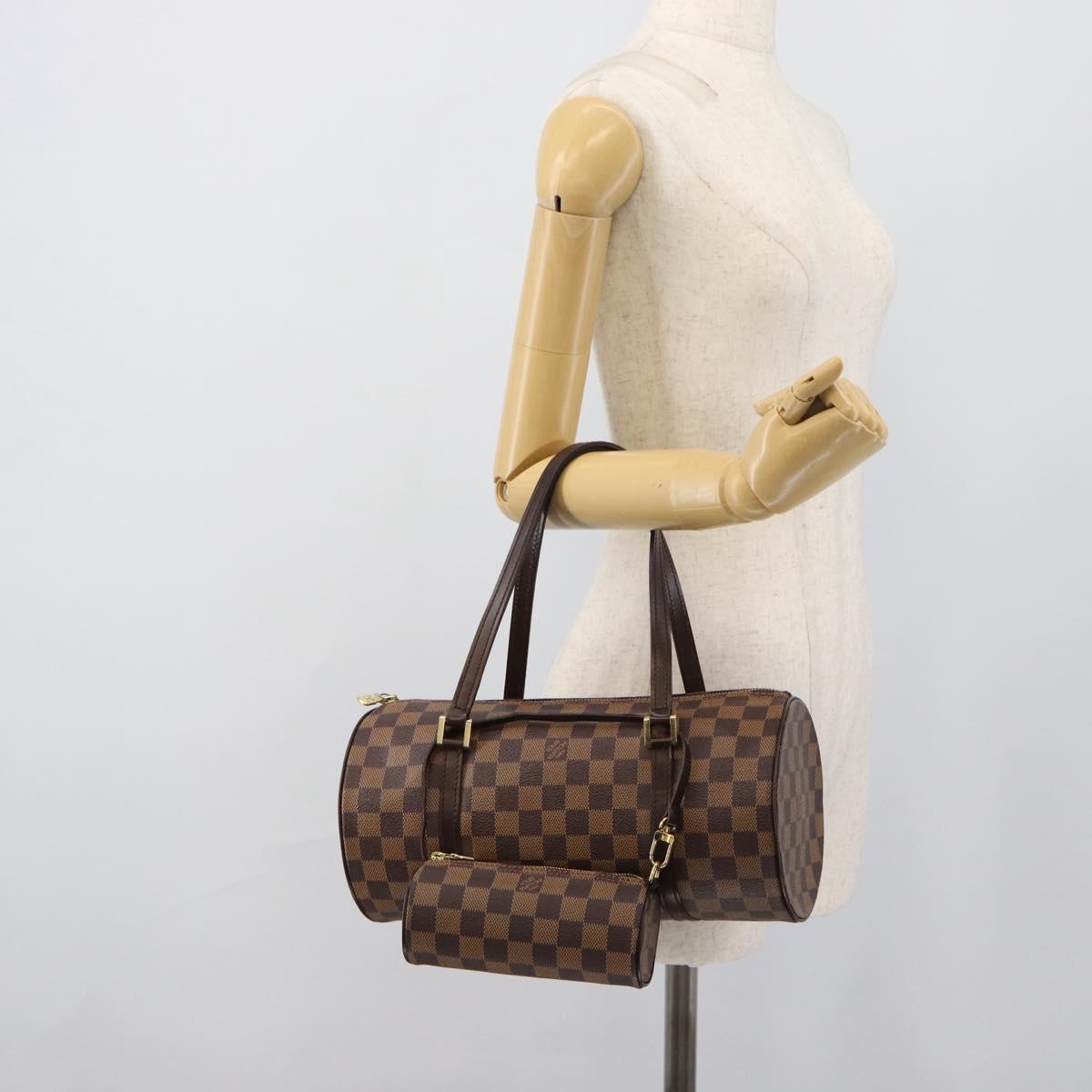 LOUIS VUITTON Damier Ebene Papillon 30 Hand Bag N51303 LV Auth 194608V