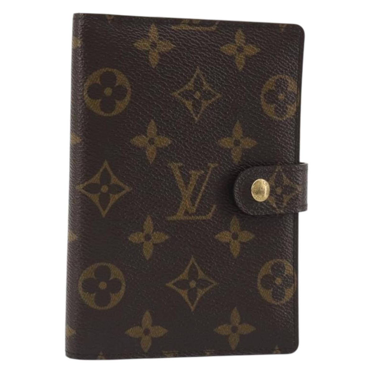 LOUIS VUITTON Monogram Agenda PM Day Planner Cover R20005 LV Auth 194612