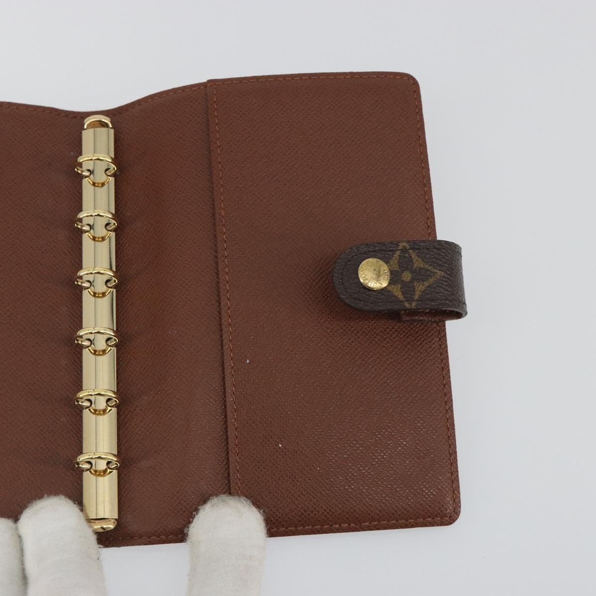 LOUIS VUITTON Monogram Agenda PM Day Planner Cover R20005 LV Auth 194612