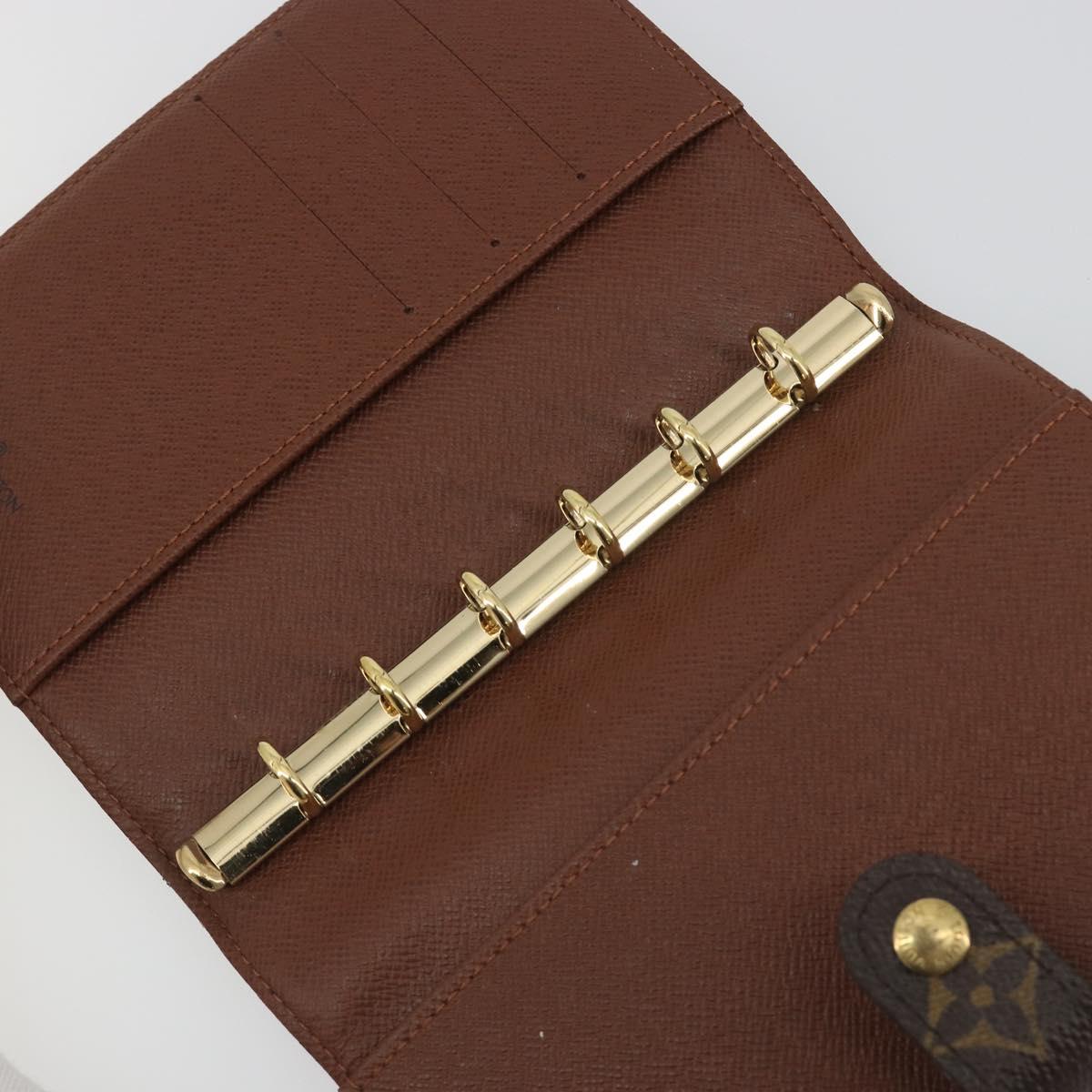 LOUIS VUITTON Monogram Agenda PM Day Planner Cover R20005 LV Auth 194612