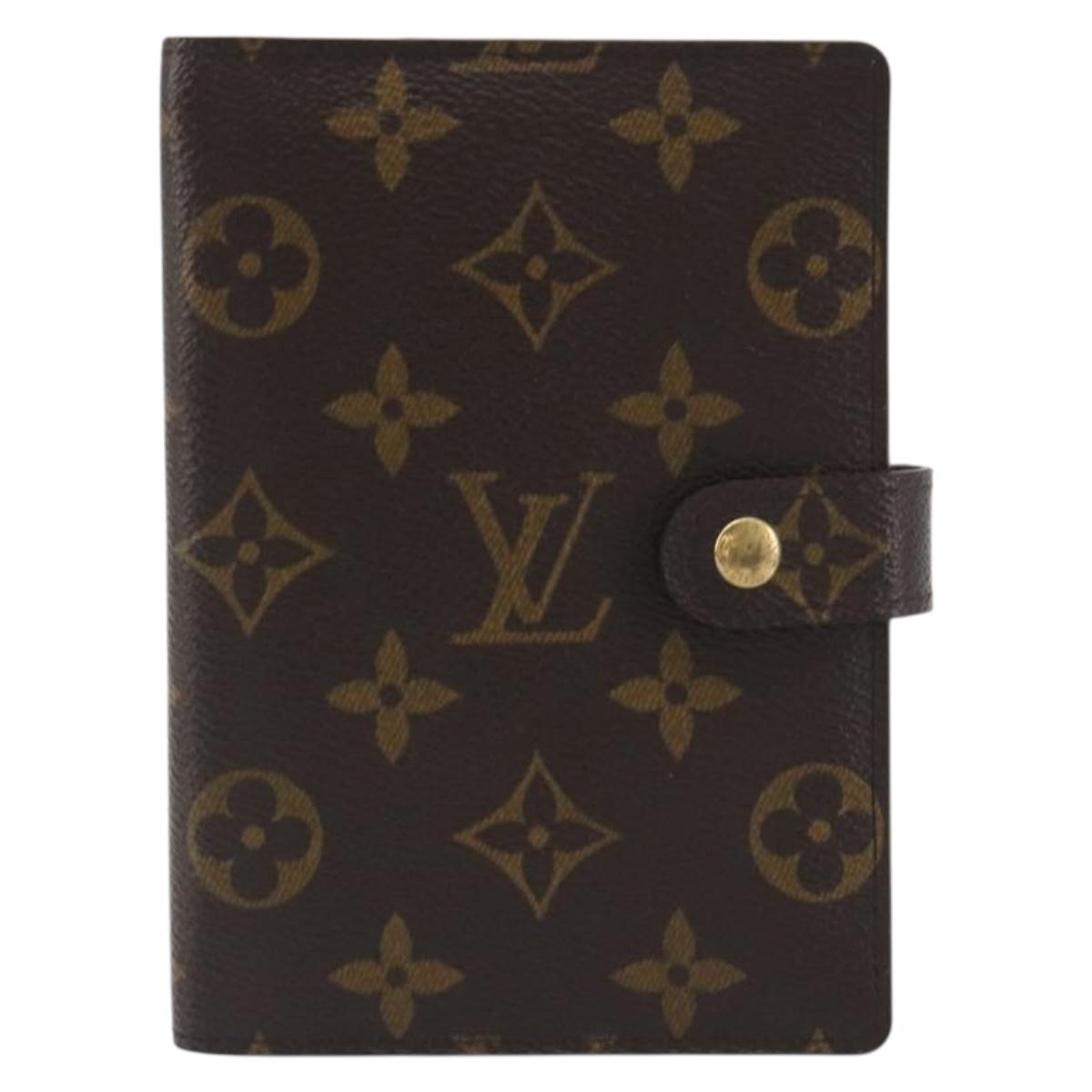 LOUIS VUITTON Monogram Agenda PM Day Planner Cover R20005 LV Auth 194612
