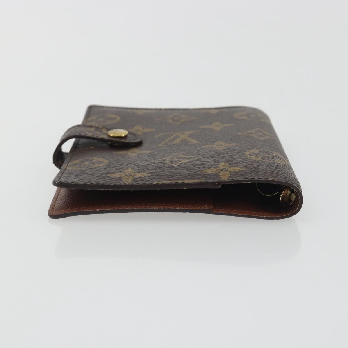 LOUIS VUITTON Monogram Agenda PM Day Planner Cover R20005 LV Auth 194612
