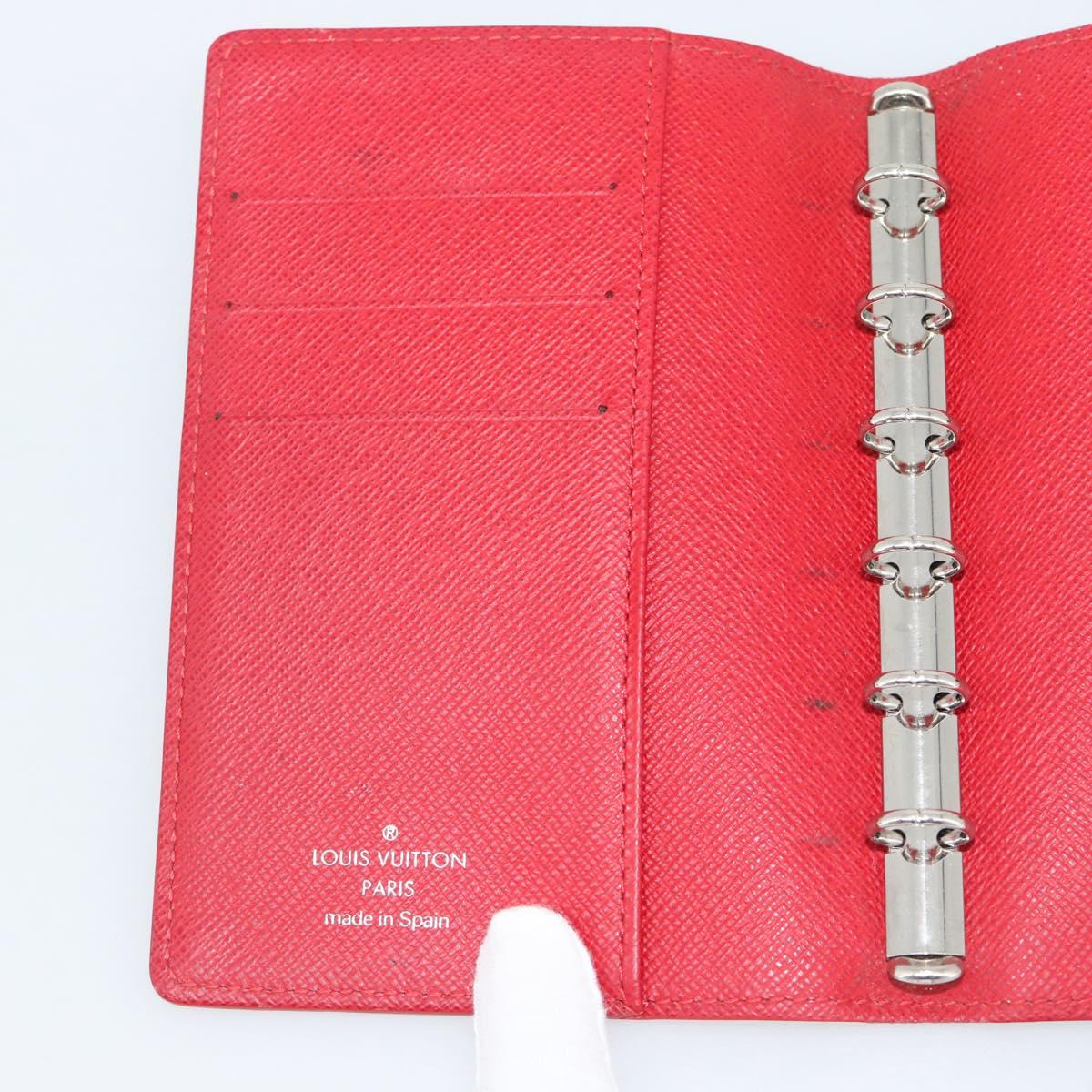 LOUIS VUITTON Epi Agenda PM Day Planner Cover Red R20057 LV Auth 194613