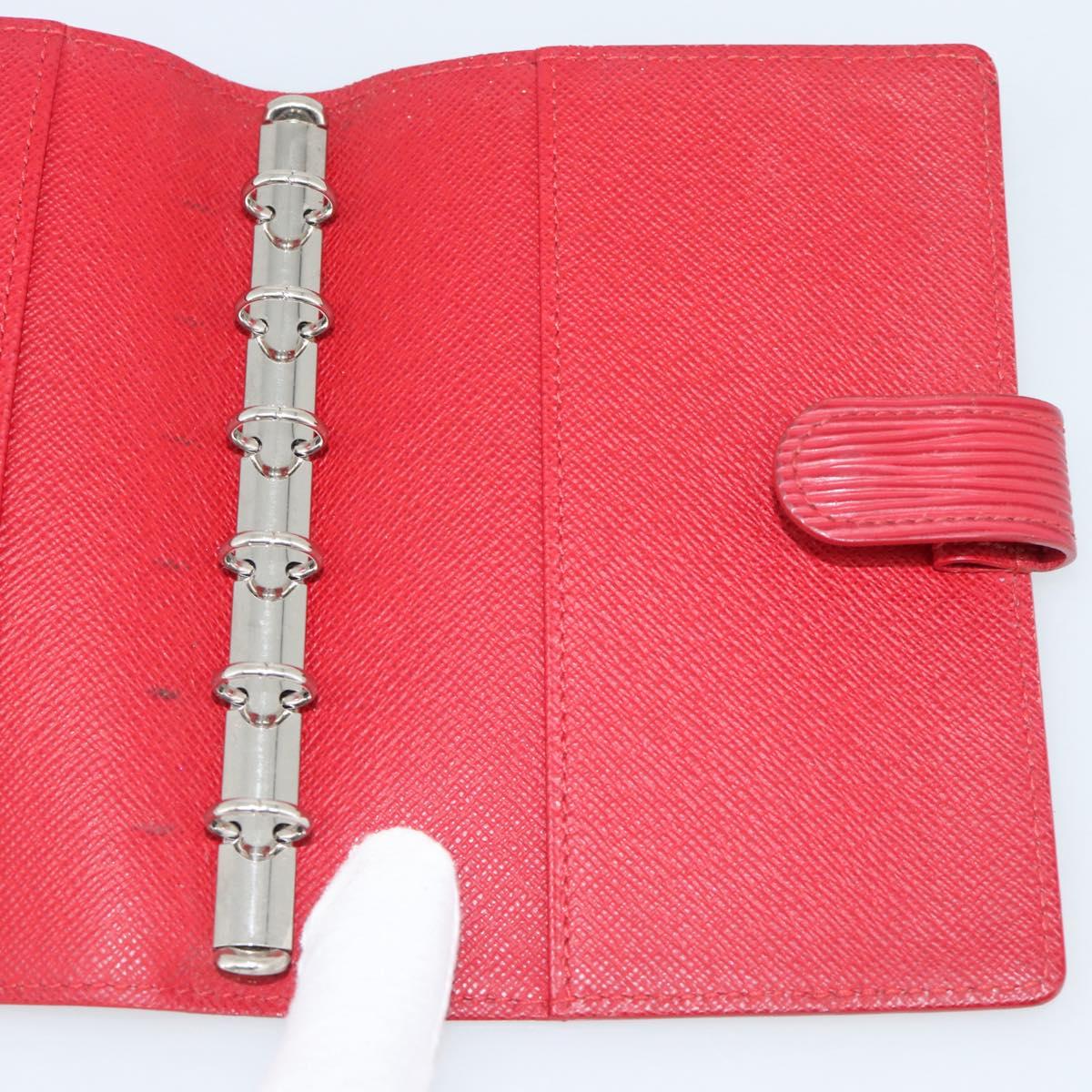 LOUIS VUITTON Epi Agenda PM Day Planner Cover Red R20057 LV Auth 194613