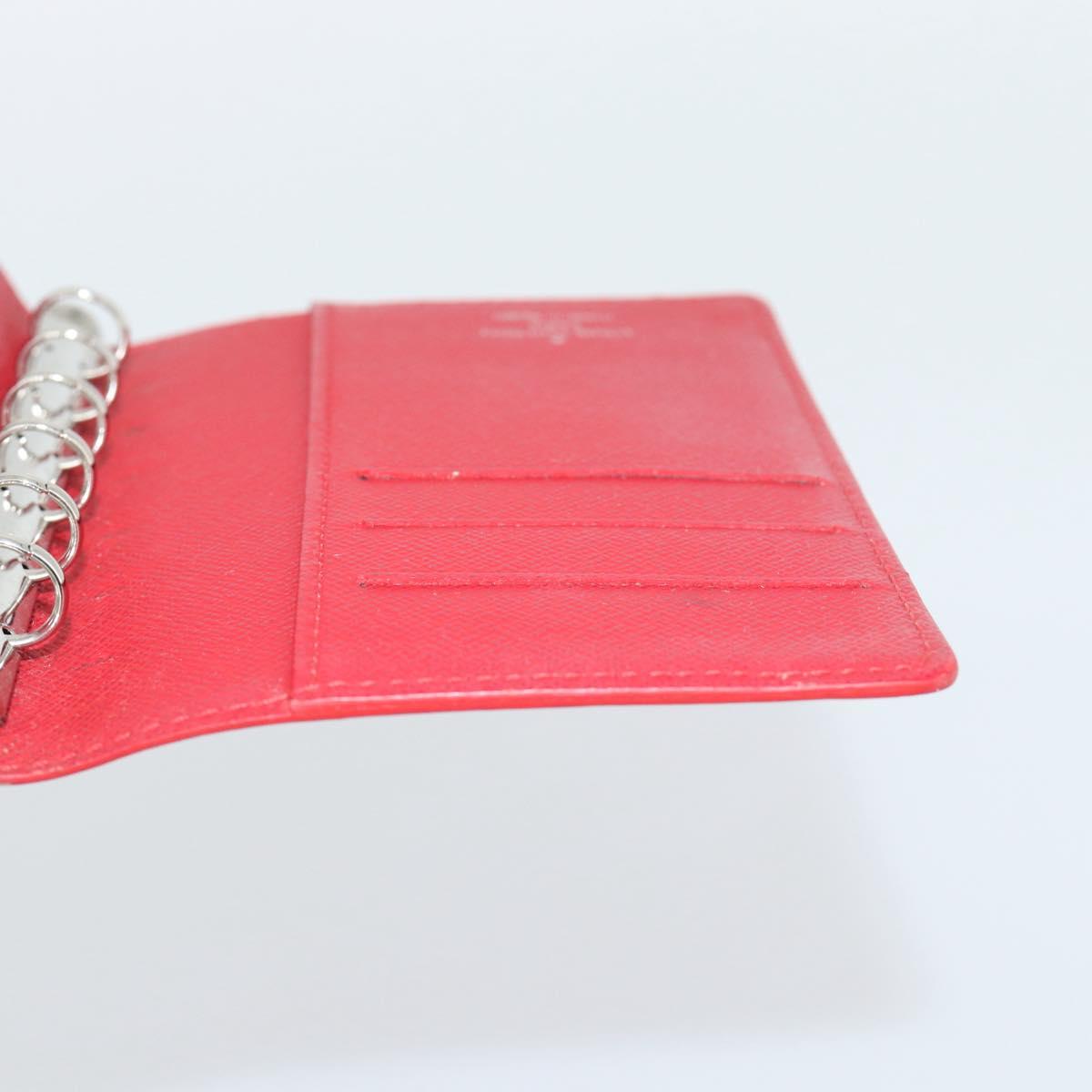 LOUIS VUITTON Epi Agenda PM Day Planner Cover Red R20057 LV Auth 194613
