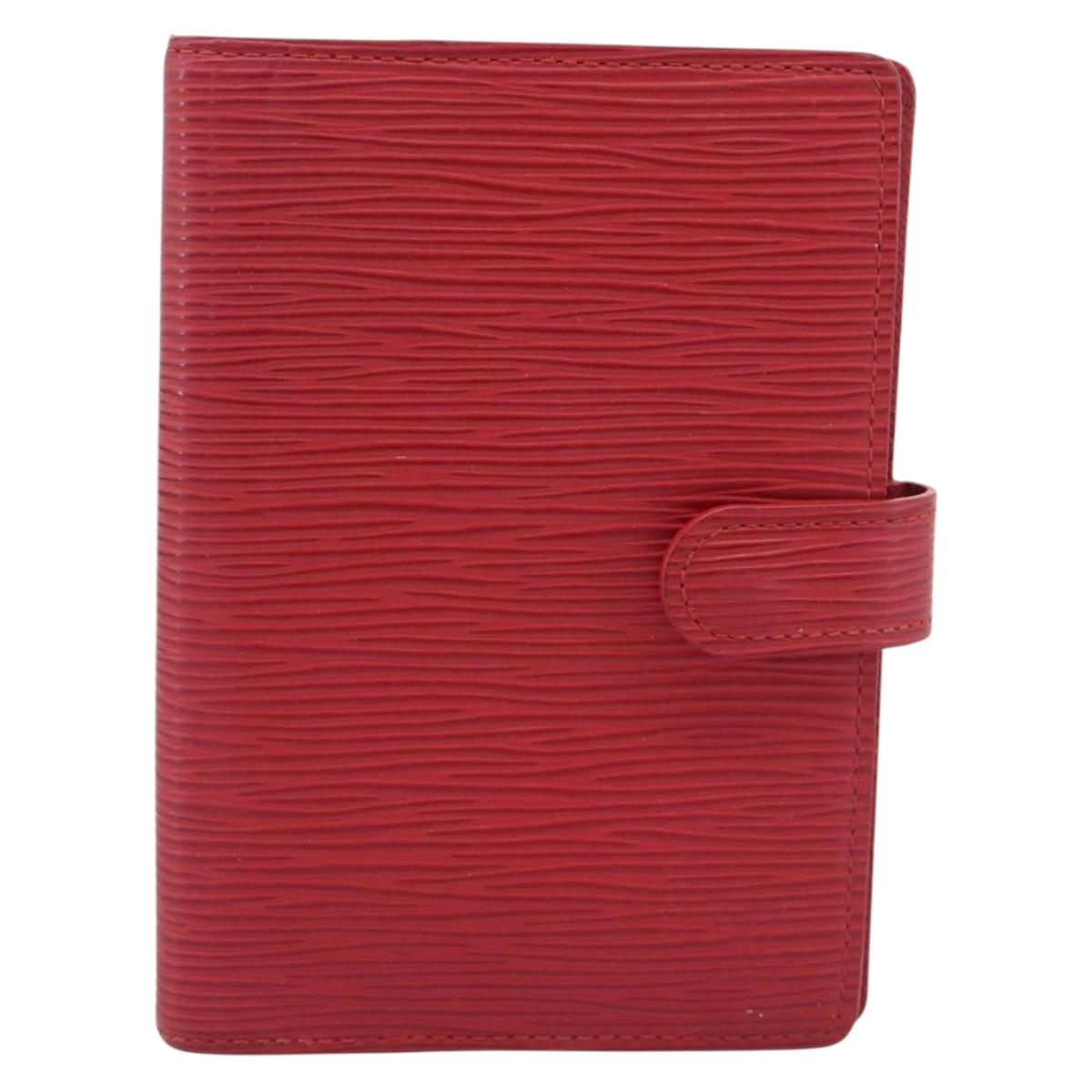 LOUIS VUITTON Epi Agenda PM Day Planner Cover Red R20057 LV Auth 194613