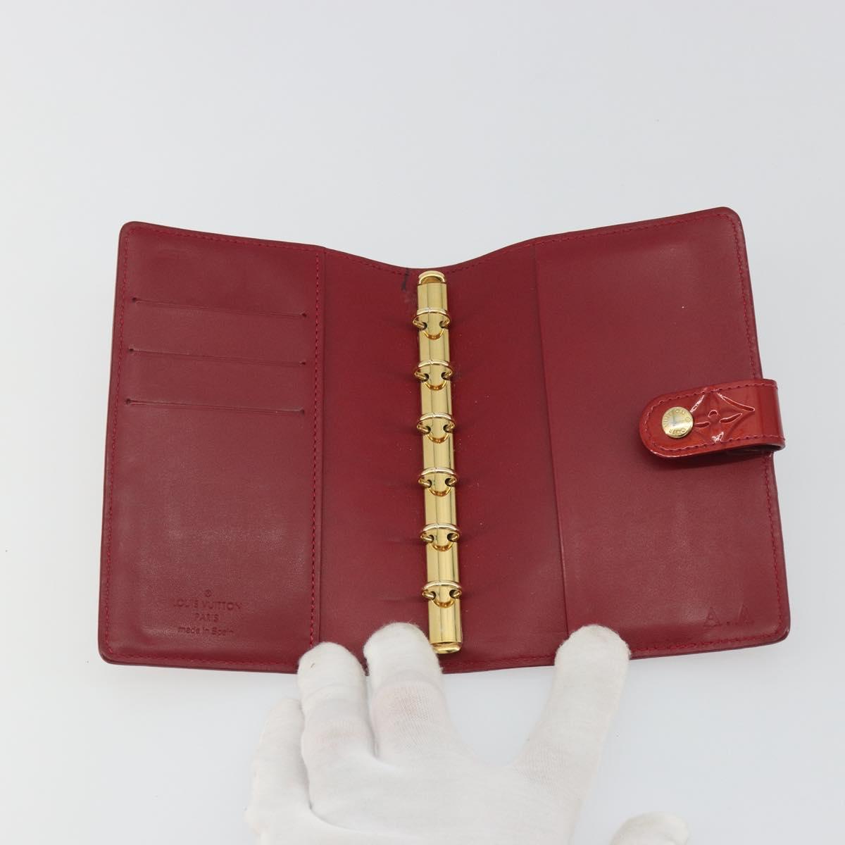LOUIS VUITTON Vernis Agenda PM Day Planner Cover Pomme Damour R21016 Auth 194614