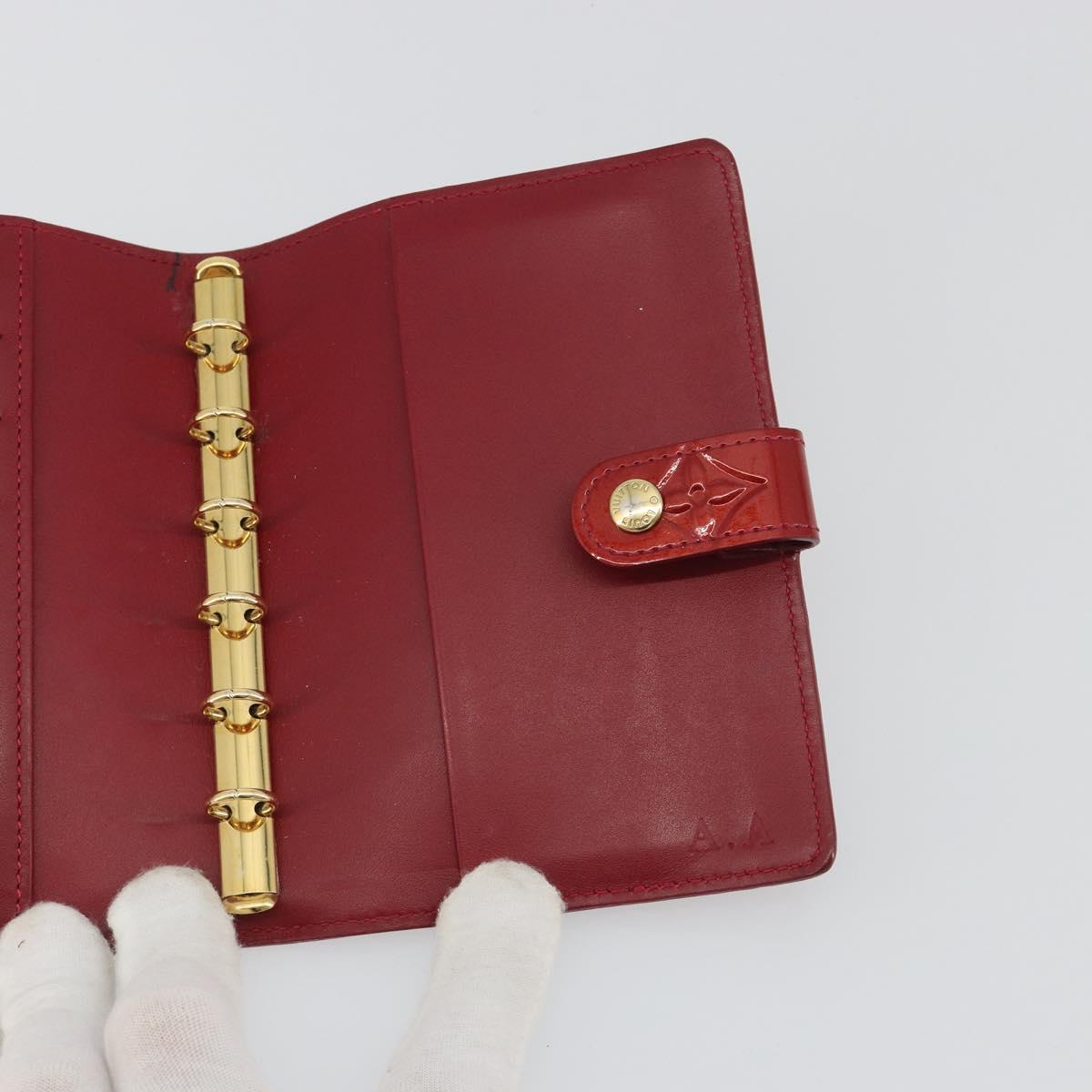 LOUIS VUITTON Vernis Agenda PM Day Planner Cover Pomme Damour R21016 Auth 194614