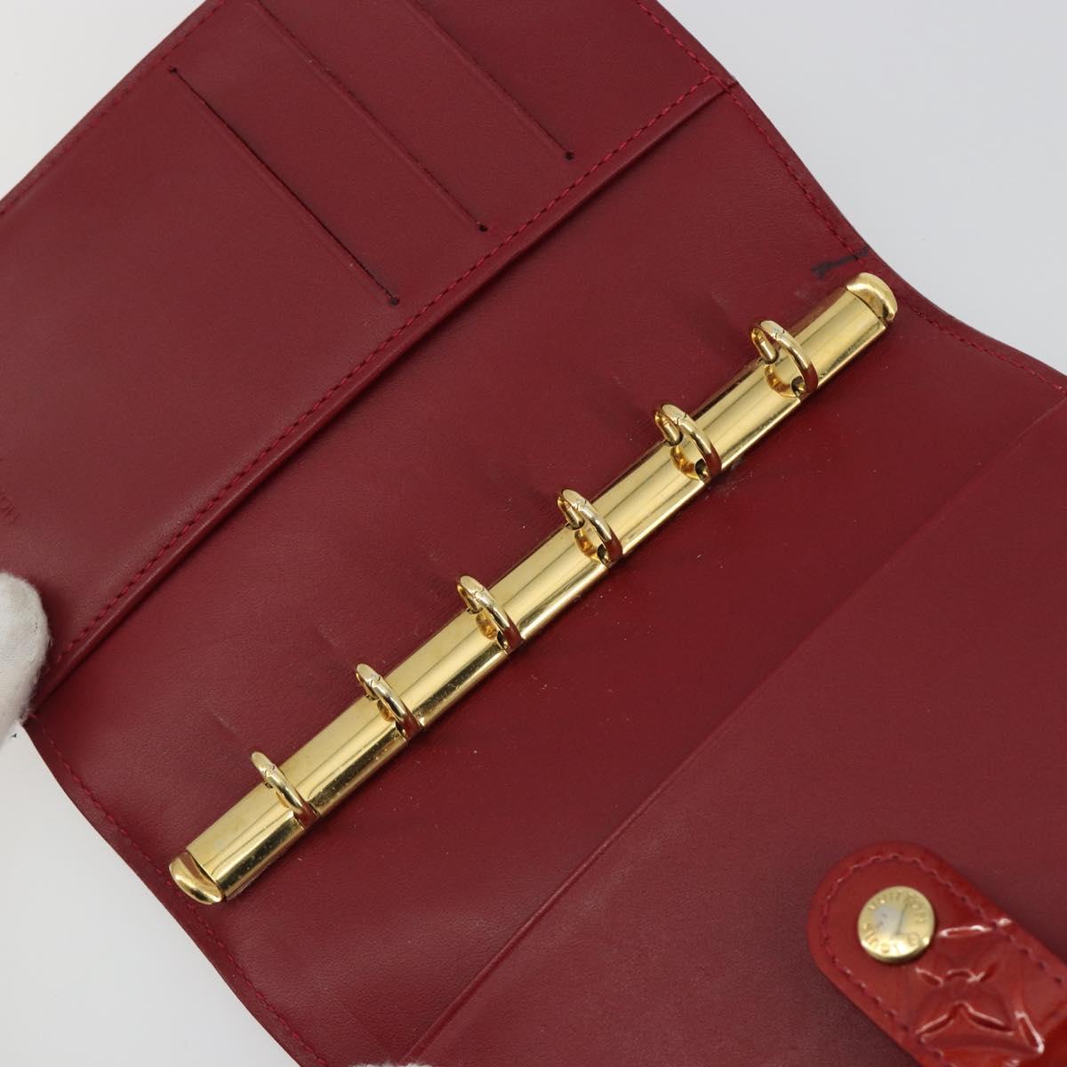 LOUIS VUITTON Vernis Agenda PM Day Planner Cover Pomme Damour R21016 Auth 194614
