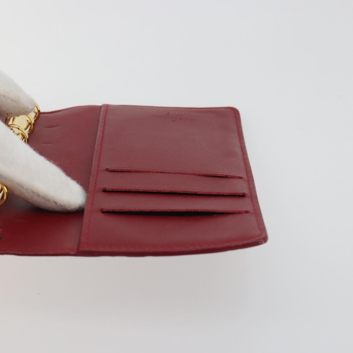 LOUIS VUITTON Vernis Agenda PM Day Planner Cover Pomme Damour R21016 Auth 194614