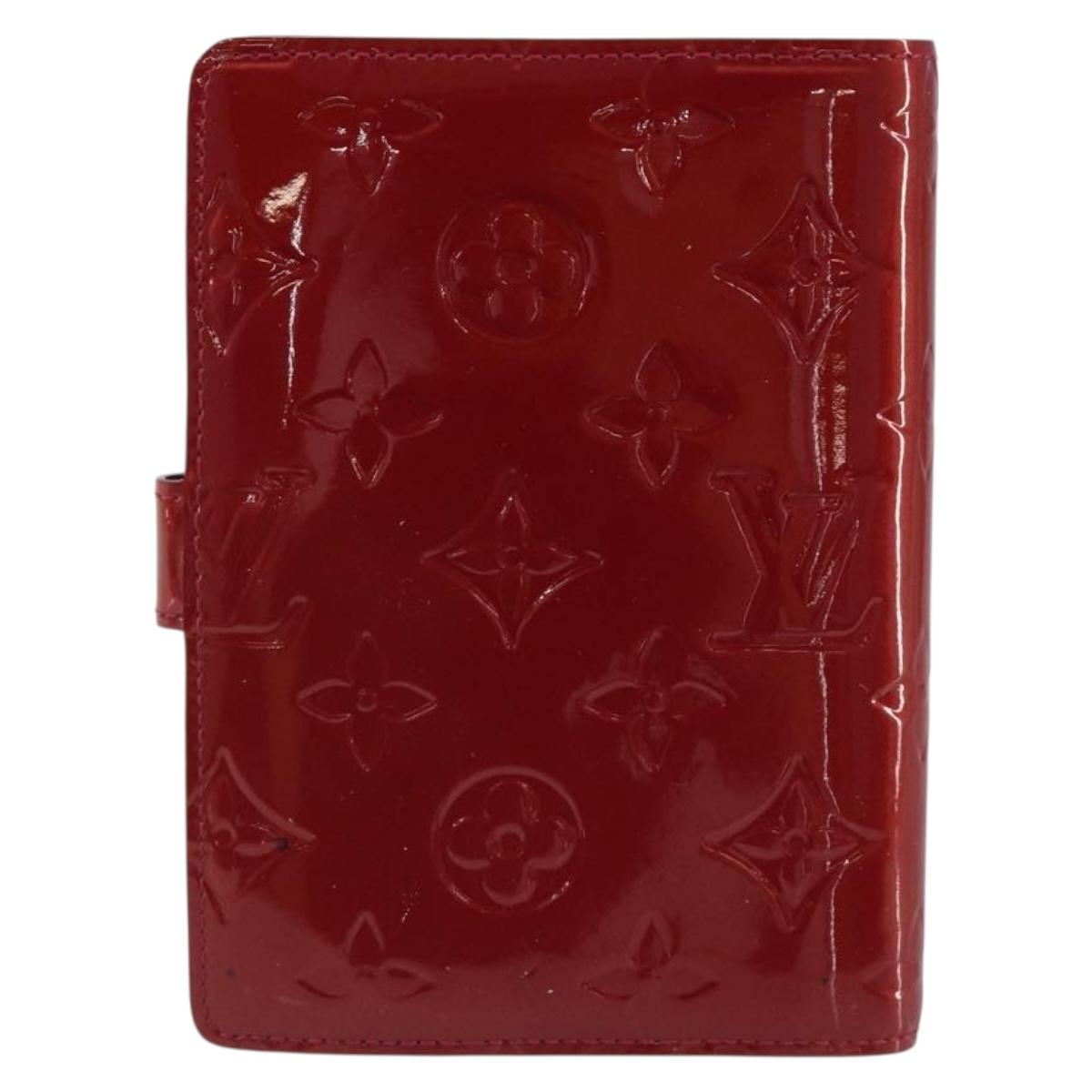 LOUIS VUITTON Vernis Agenda PM Day Planner Cover Pomme Damour R21016 Auth 194614
