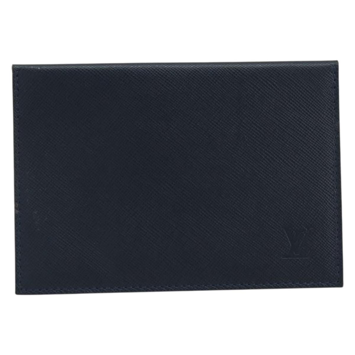 LOUIS VUITTON Taiga Mirror Case Hand Mirror Navy LV Auth 194615