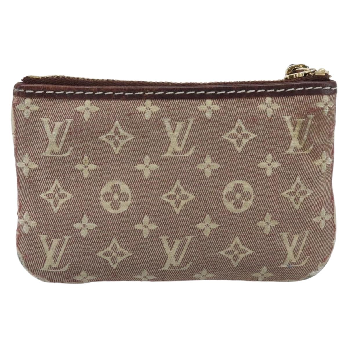 LOUIS VUITTON Monogram Idylle Pochette Cles Coin Purse Sepia M62996 Auth 194616