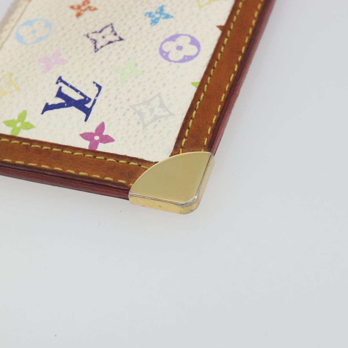 LOUIS VUITTON Monogram Multicolor Pochette Cles Purse White M92655 Auth 194618