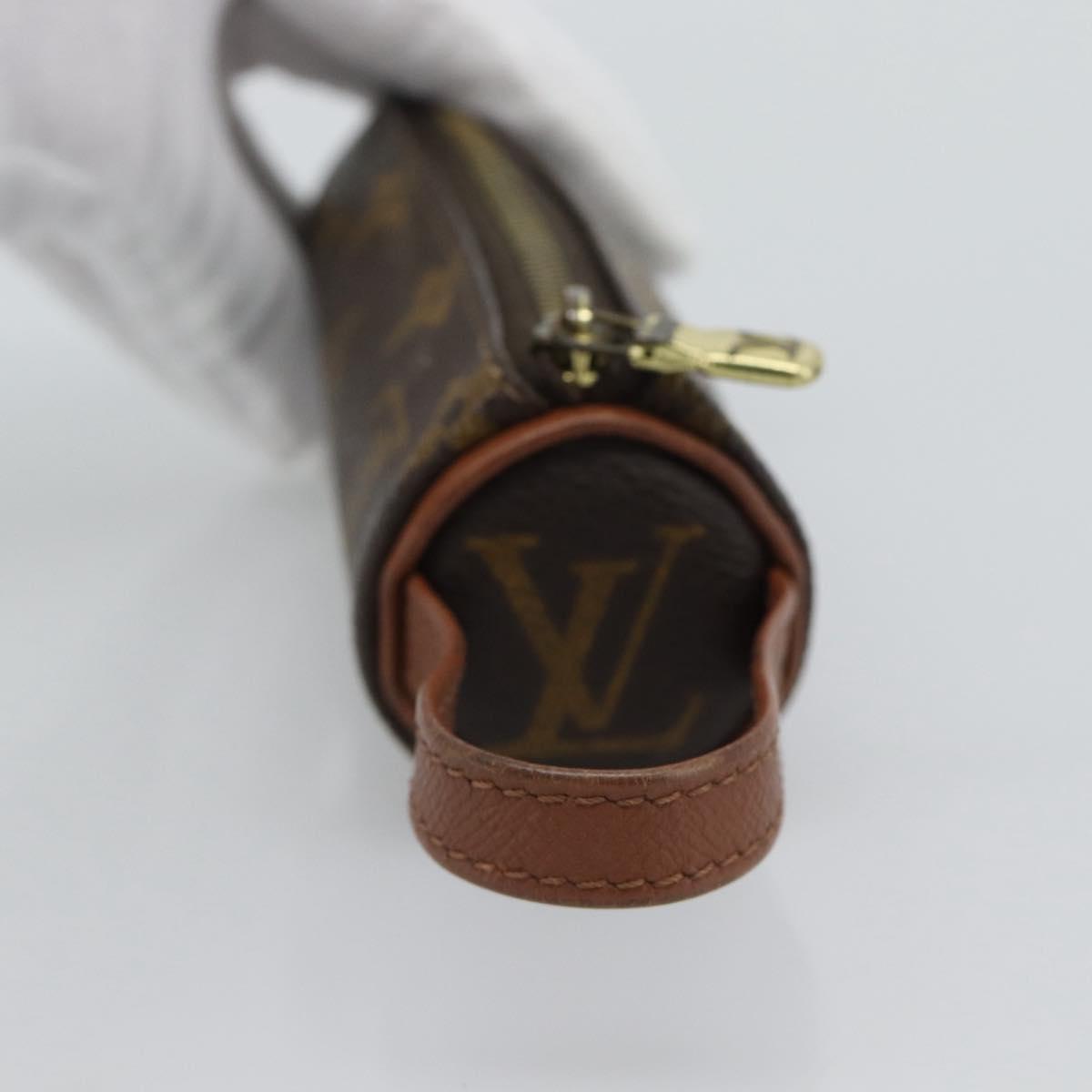 LOUIS VUITTON Monogram Etui 3 Ball de Golf Pouch M58249 LV Auth 194619