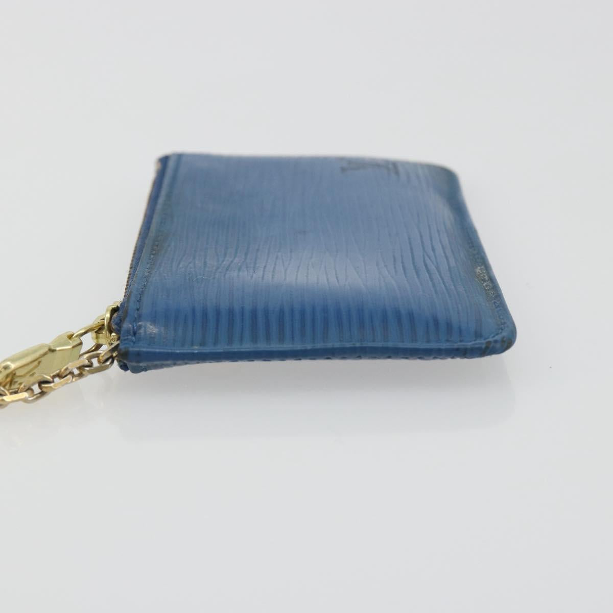 LOUIS VUITTON Epi Pochette Cles Coin Purse Blue M6380G LV Auth 194625