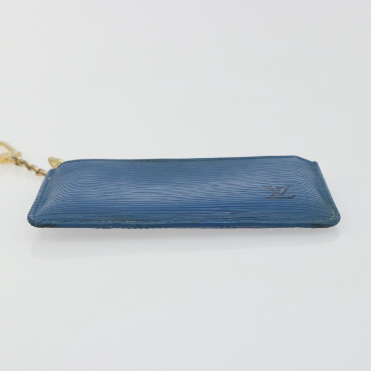 LOUIS VUITTON Epi Pochette Cles Coin Purse Blue M6380G LV Auth 194625