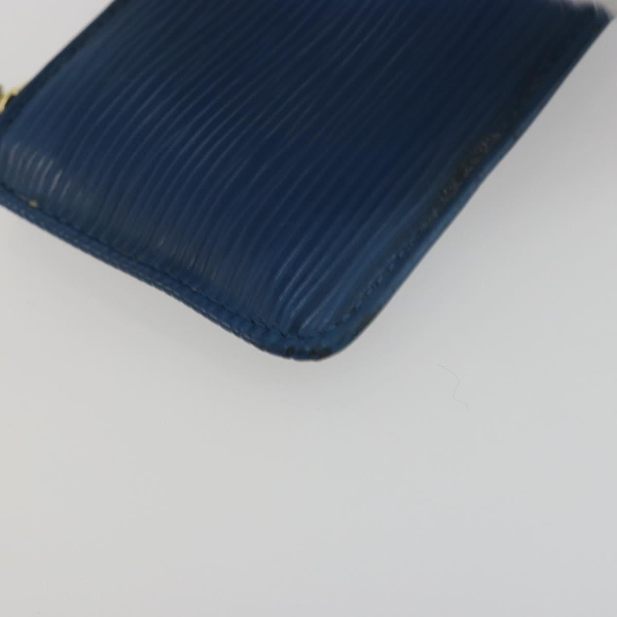 LOUIS VUITTON Epi Pochette Cles Coin Purse Blue M6380G LV Auth 194625