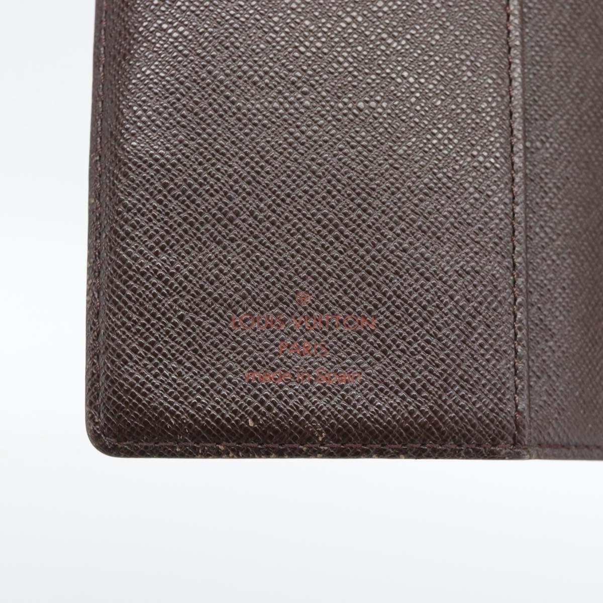 LOUIS VUITTON Damier Ebene Agenda PM Day Planner Cover R20700 LV Auth 194627