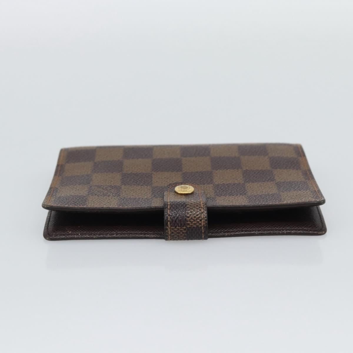 LOUIS VUITTON Damier Ebene Agenda PM Day Planner Cover R20700 LV Auth 194627
