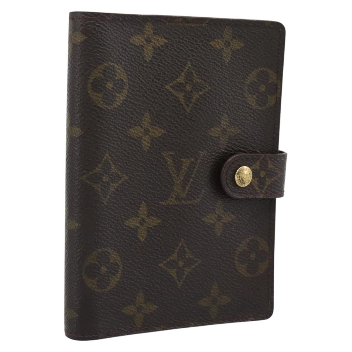 LOUIS VUITTON Monogram Agenda PM Day Planner Cover R20005 LV Auth 194628