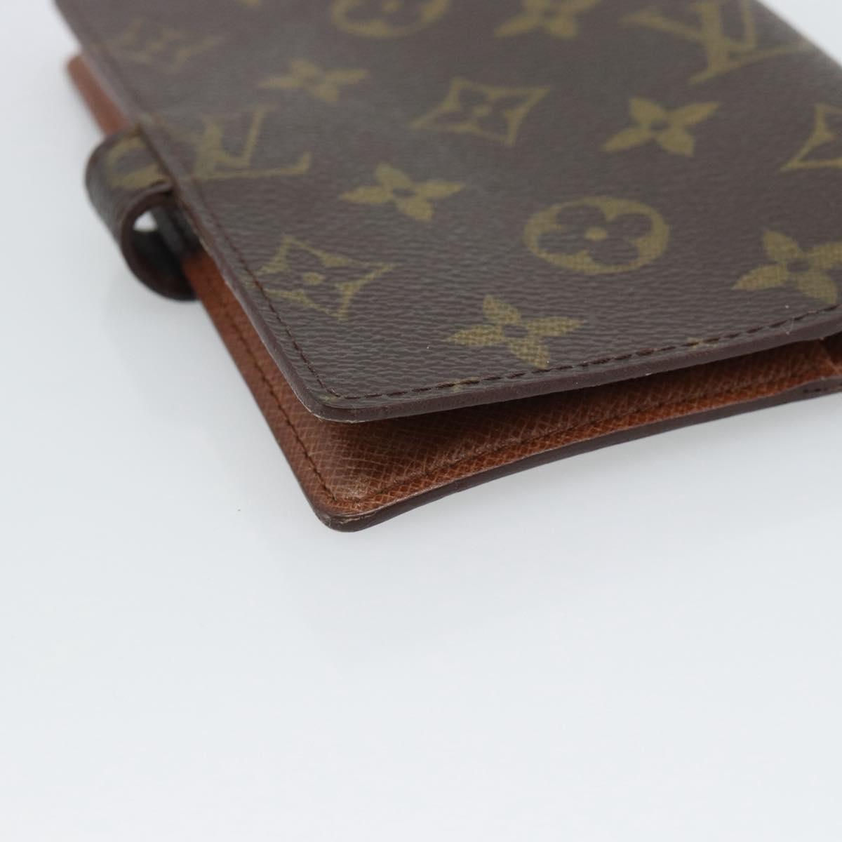 LOUIS VUITTON Monogram Agenda PM Day Planner Cover R20005 LV Auth 194628