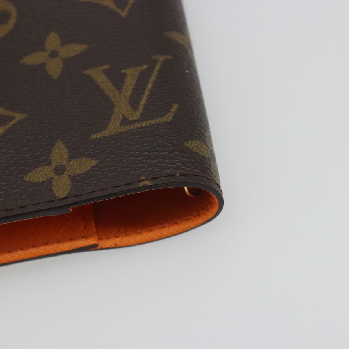 LOUIS VUITTON Monogram Agenda Koala PM Planner Cover Orange R21015 Auth 194629A