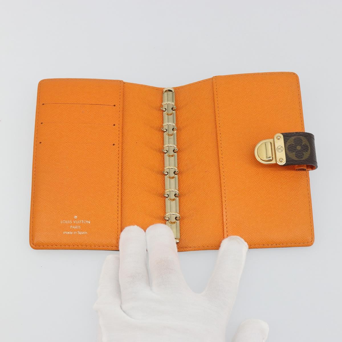 LOUIS VUITTON Monogram Agenda Koala PM Planner Cover Orange R21015 Auth 194629A